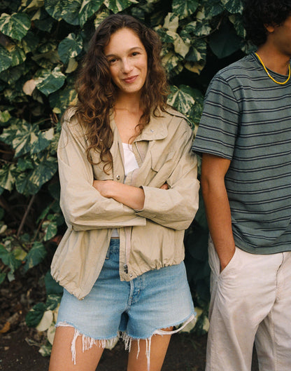 Madewell Field Jacket in Washed Poplin Fennel Seed