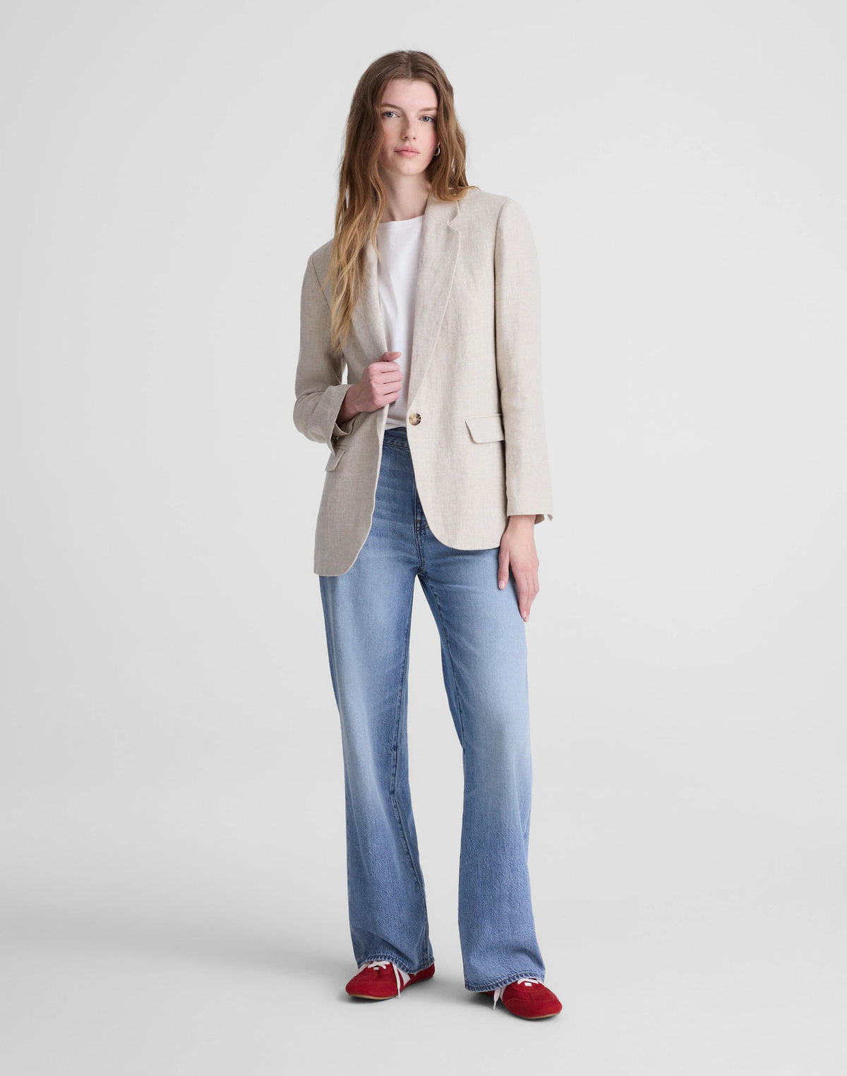 Madewell The Mercer Relaxed Blazer Oat