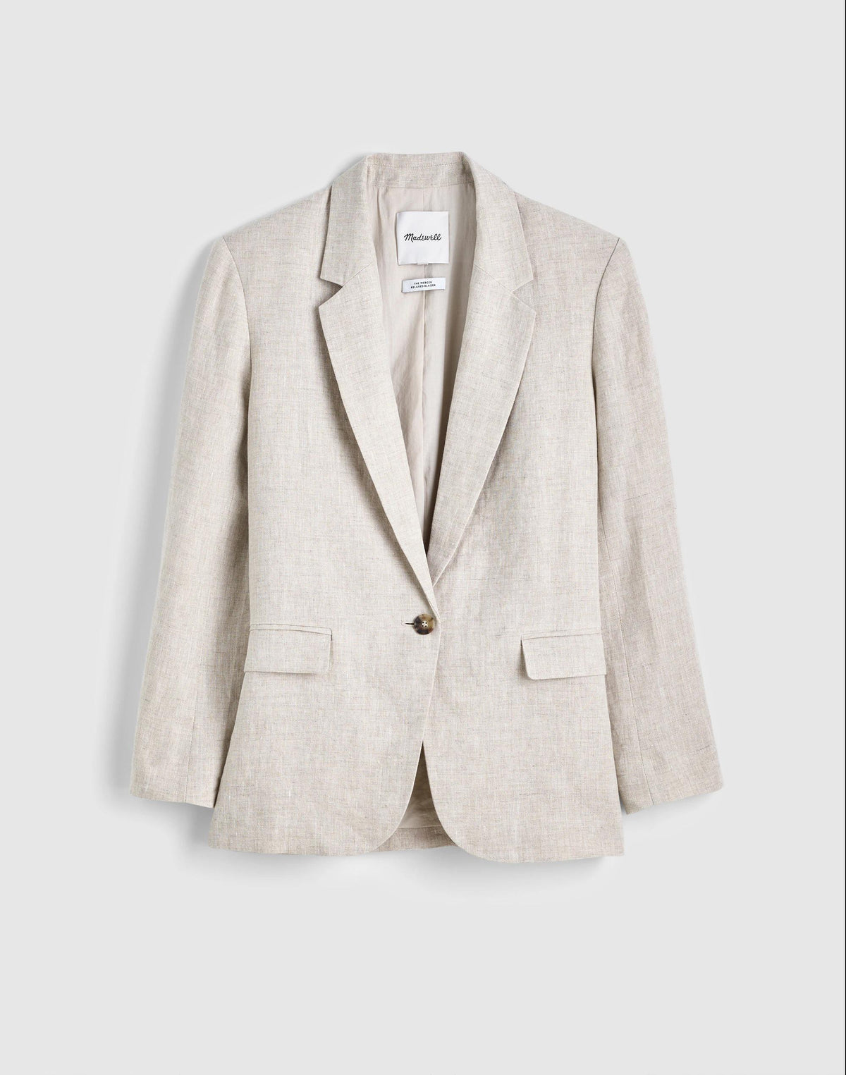 Madewell The Mercer Relaxed Blazer Oat