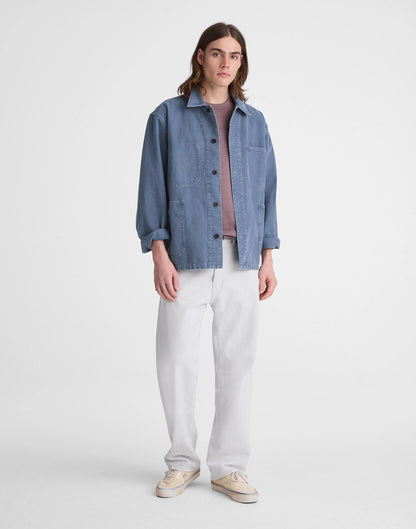 Madewell Chore Jacket in Cotton-Hemp Blend French Blue