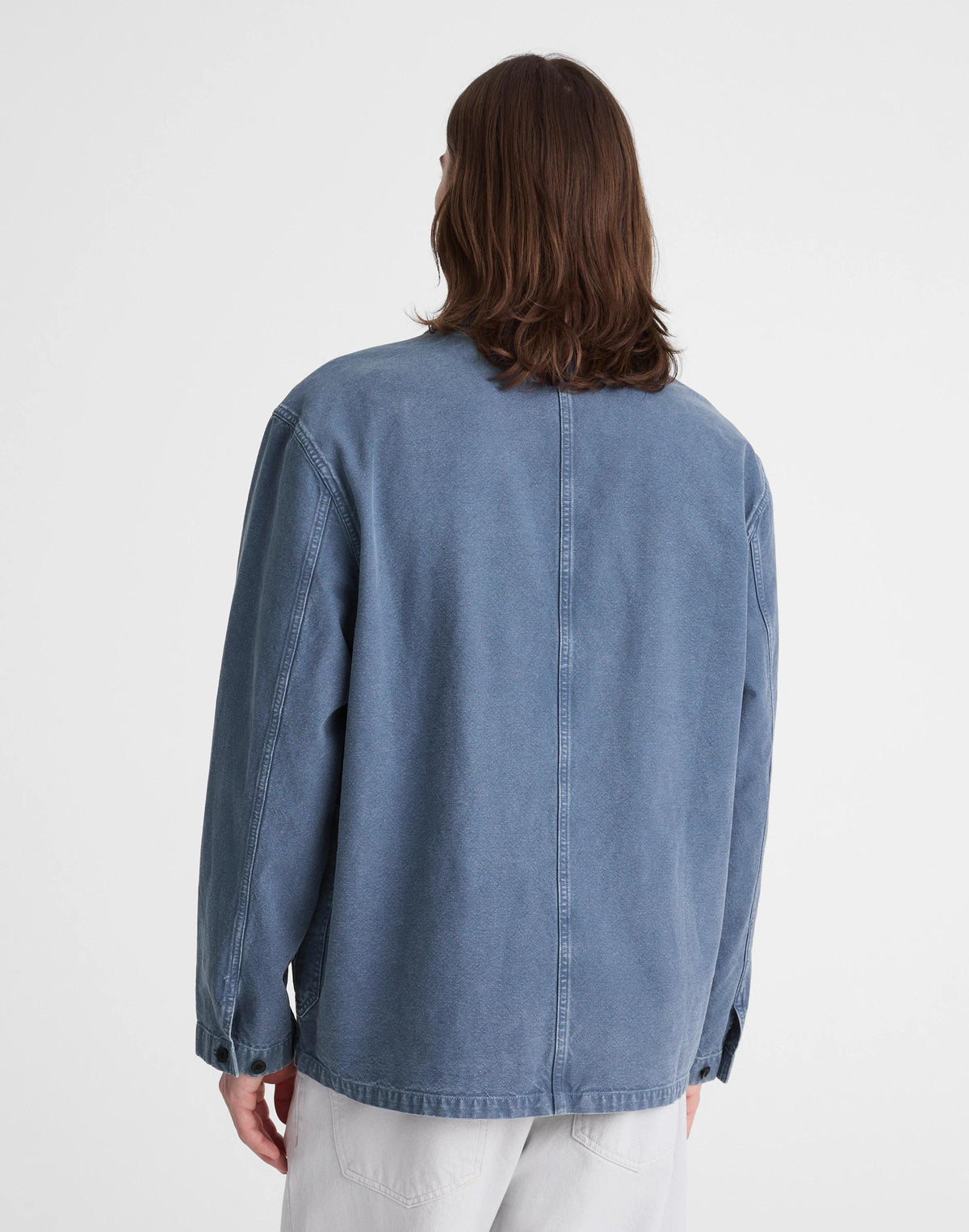 Madewell Chore Jacket in Cotton-Hemp Blend French Blue
