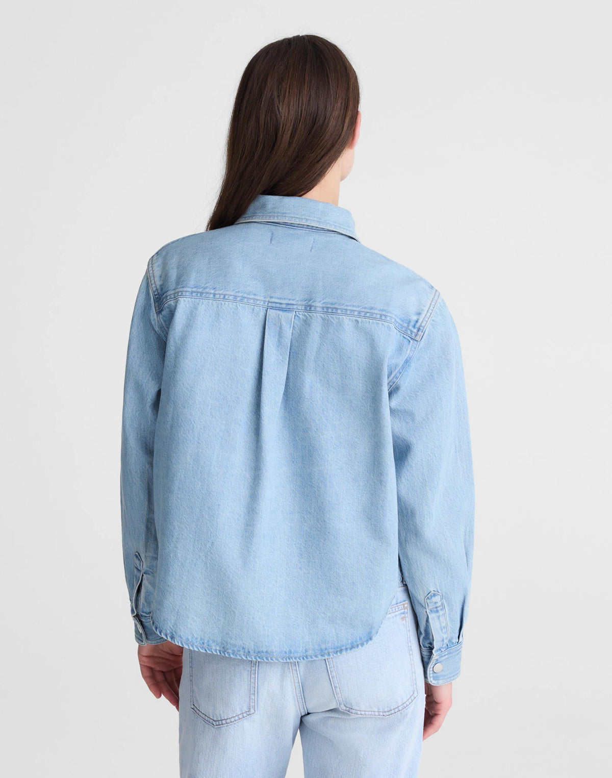 Madewell Airy Denim Relaxed Shirt-Jacket Faded Horizon Wash