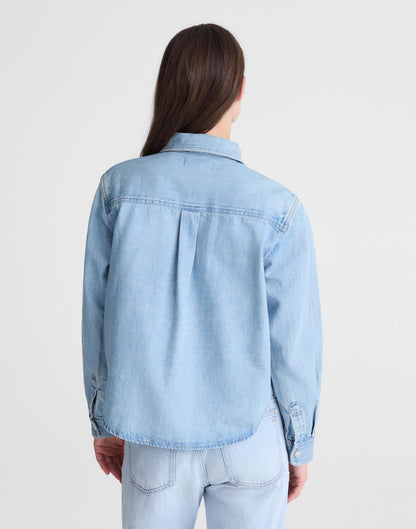 Madewell Airy Denim Relaxed Shirt-Jacket Faded Horizon Wash
