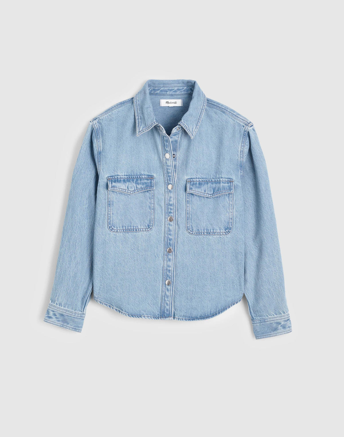 Madewell Airy Denim Relaxed Shirt-Jacket Faded Horizon Wash
