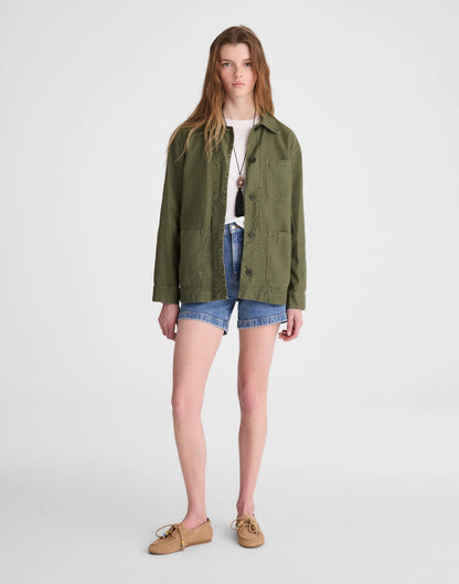 Madewell Classic Chore Jacket in Cotton Twill Faded Ivy