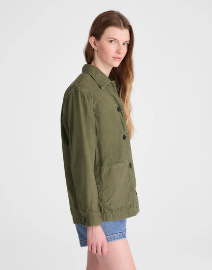 Madewell Classic Chore Jacket in Cotton Twill Faded Ivy