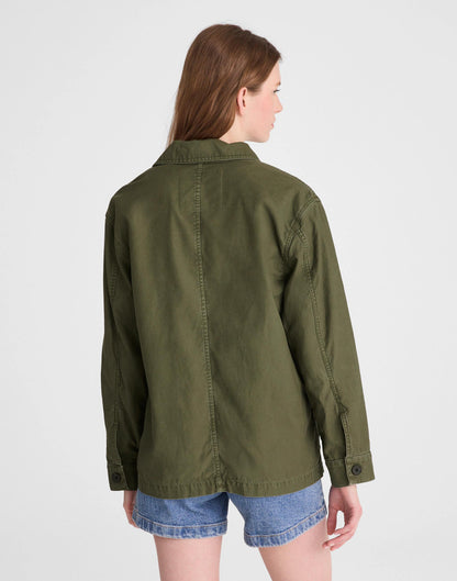 Madewell Classic Chore Jacket in Cotton Twill Faded Ivy