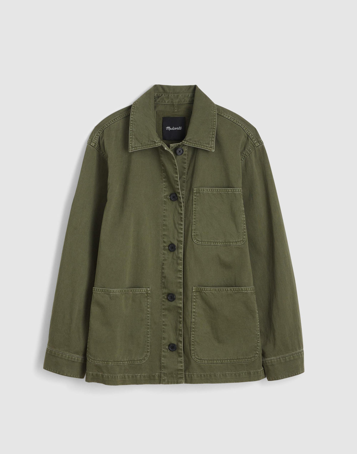 Madewell Classic Chore Jacket in Cotton Twill Faded Ivy