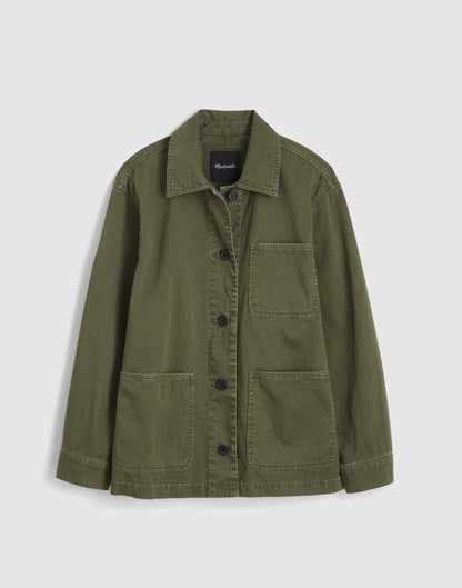 Madewell Classic Chore Jacket in Cotton Twill Faded Ivy