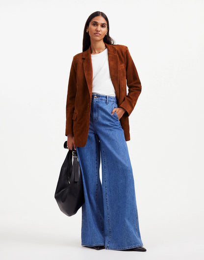 Madewell The Kline Blazer Soft Mahogany