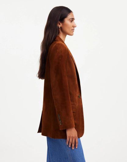 Madewell The Kline Blazer Soft Mahogany