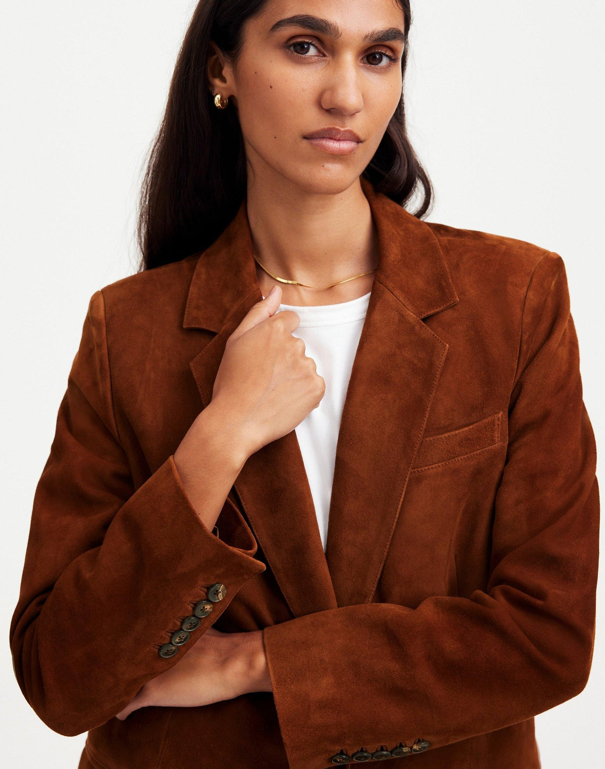 Madewell The Kline Blazer Soft Mahogany