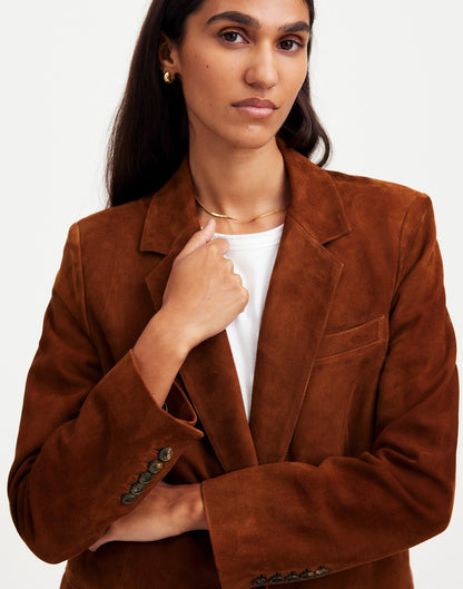 Madewell The Kline Blazer Soft Mahogany