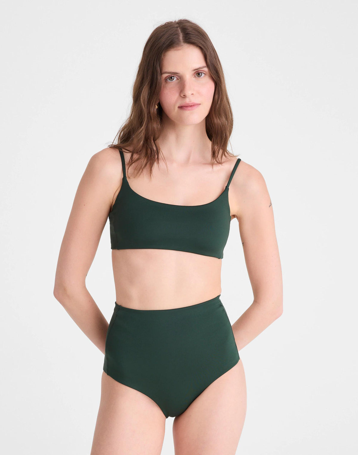 Madewell Left On Friday Hi Tide Bikini Bottom Palm