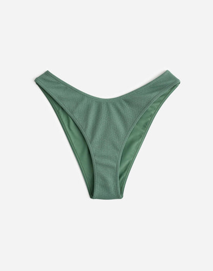 Madewell Zulu & Zephyr Eucalyptus Textured Bikini Bottom Eucalyptus