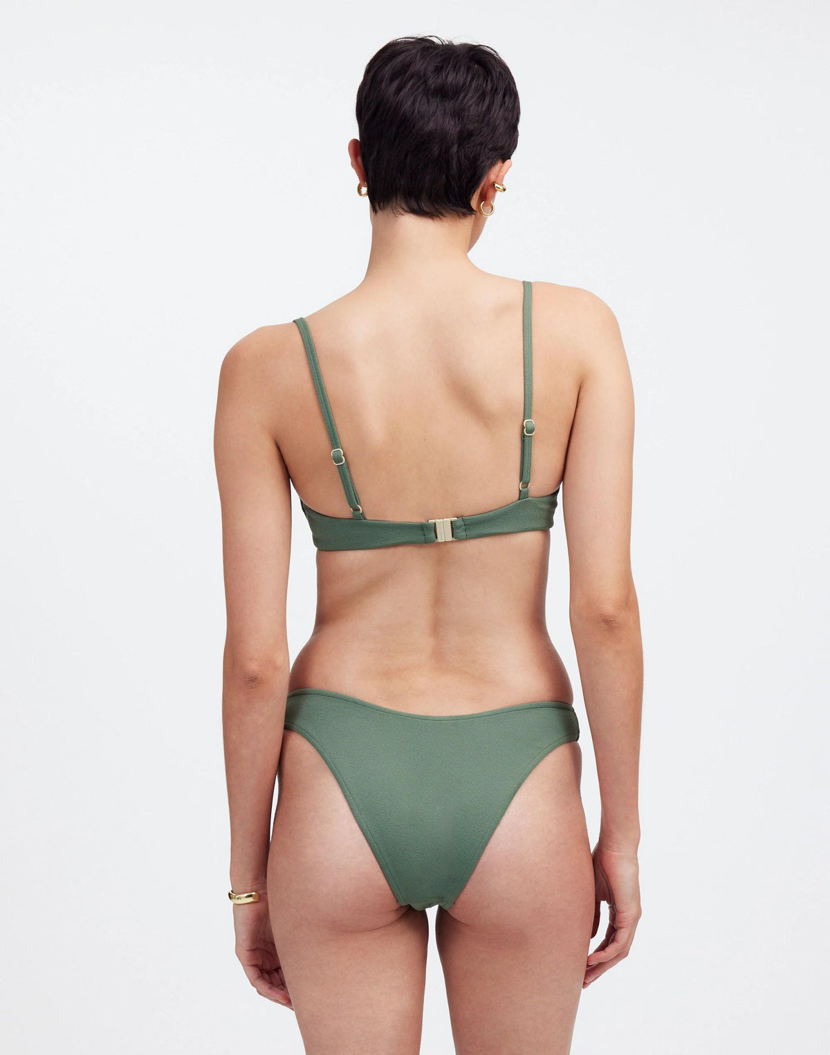 Madewell Zulu & Zephyr Eucalyptus Textured Balconette Bikini Top Eucalyptus