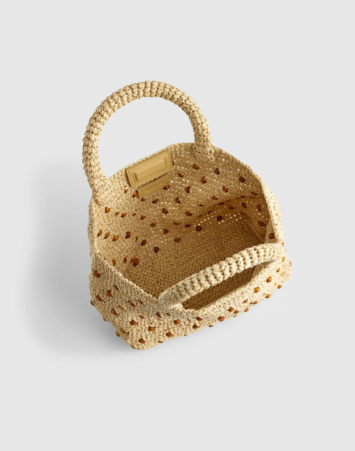 Madewell The Woven Mini Tote Natural Beaded Multi