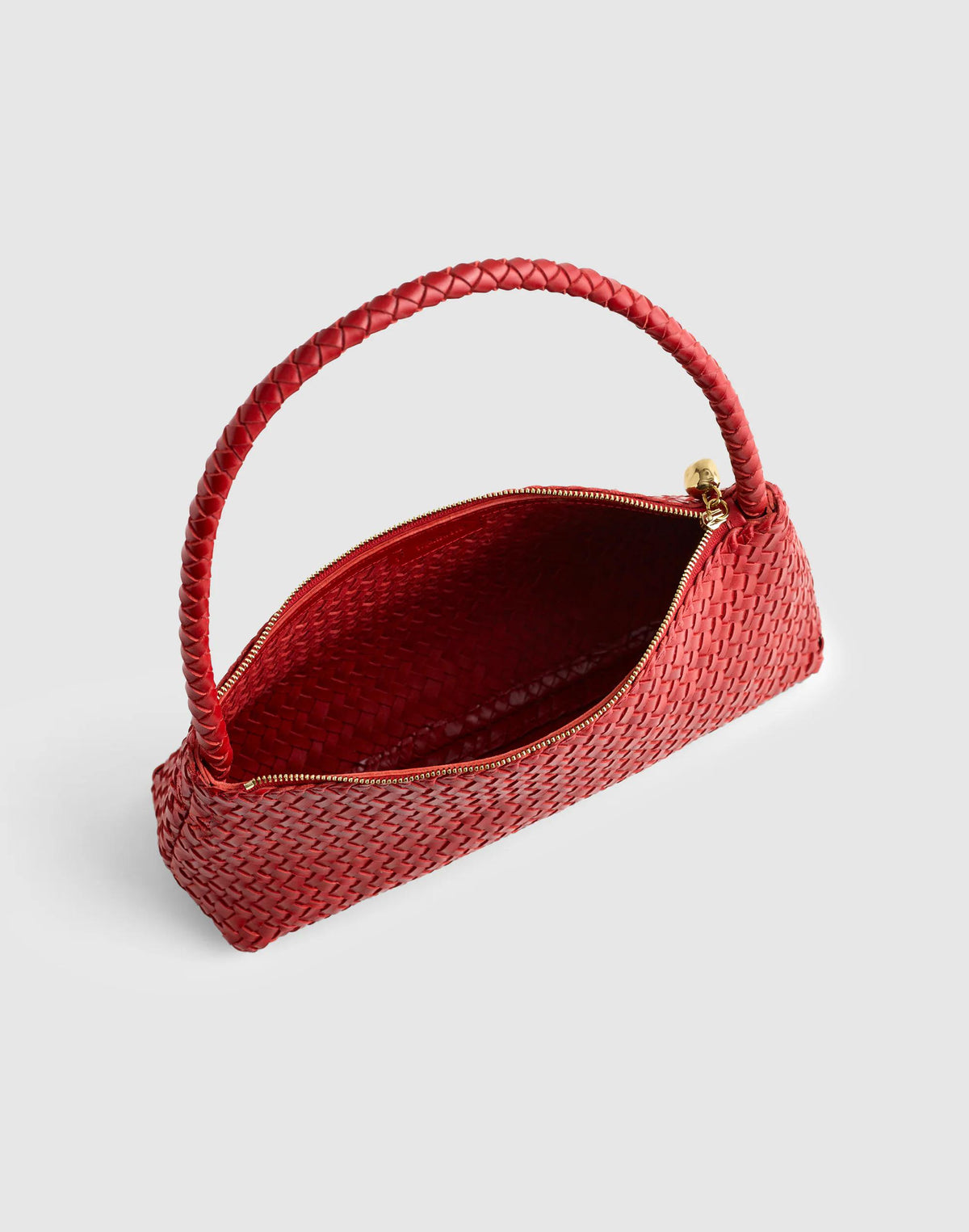Madewell The Signature Woven Mini Zip Shoulder Bag Scarlet