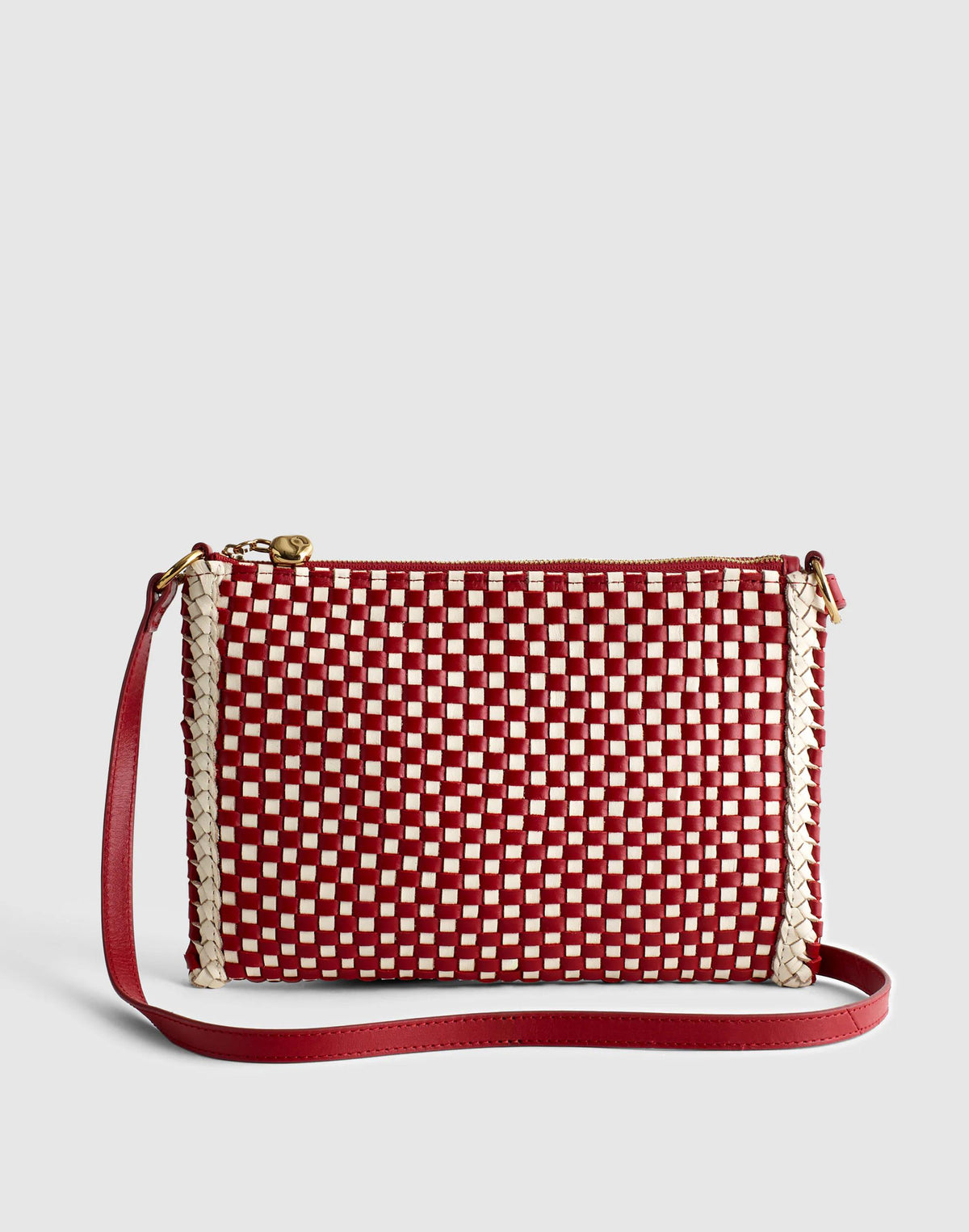 Madewell The Signature Woven Crossbody Pouch Bright Ember Multi