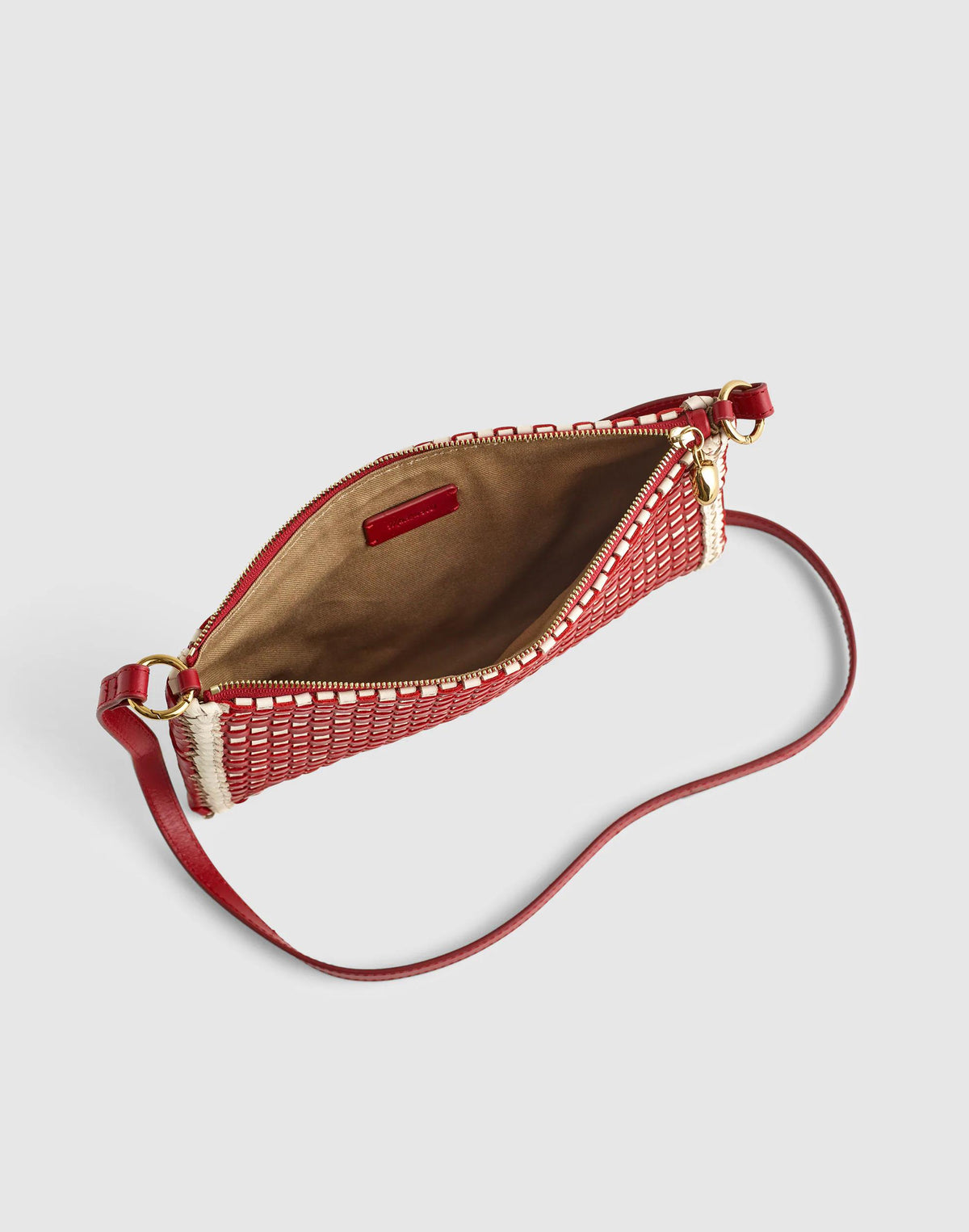 Madewell The Signature Woven Crossbody Pouch Bright Ember Multi
