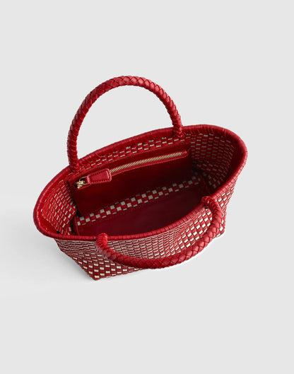 Madewell The Signature Woven Mini Tote Bright Ember Multi