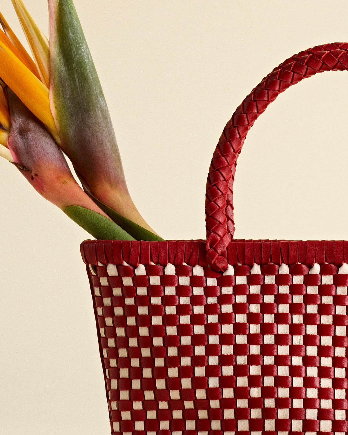 Madewell The Signature Woven Mini Tote Bright Ember Multi