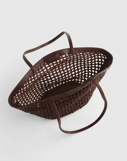 Madewell Caning Tote Cherry Wood
