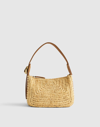 Madewell The Sculpted Metal Wristlet Bag Aged Cognac Multi