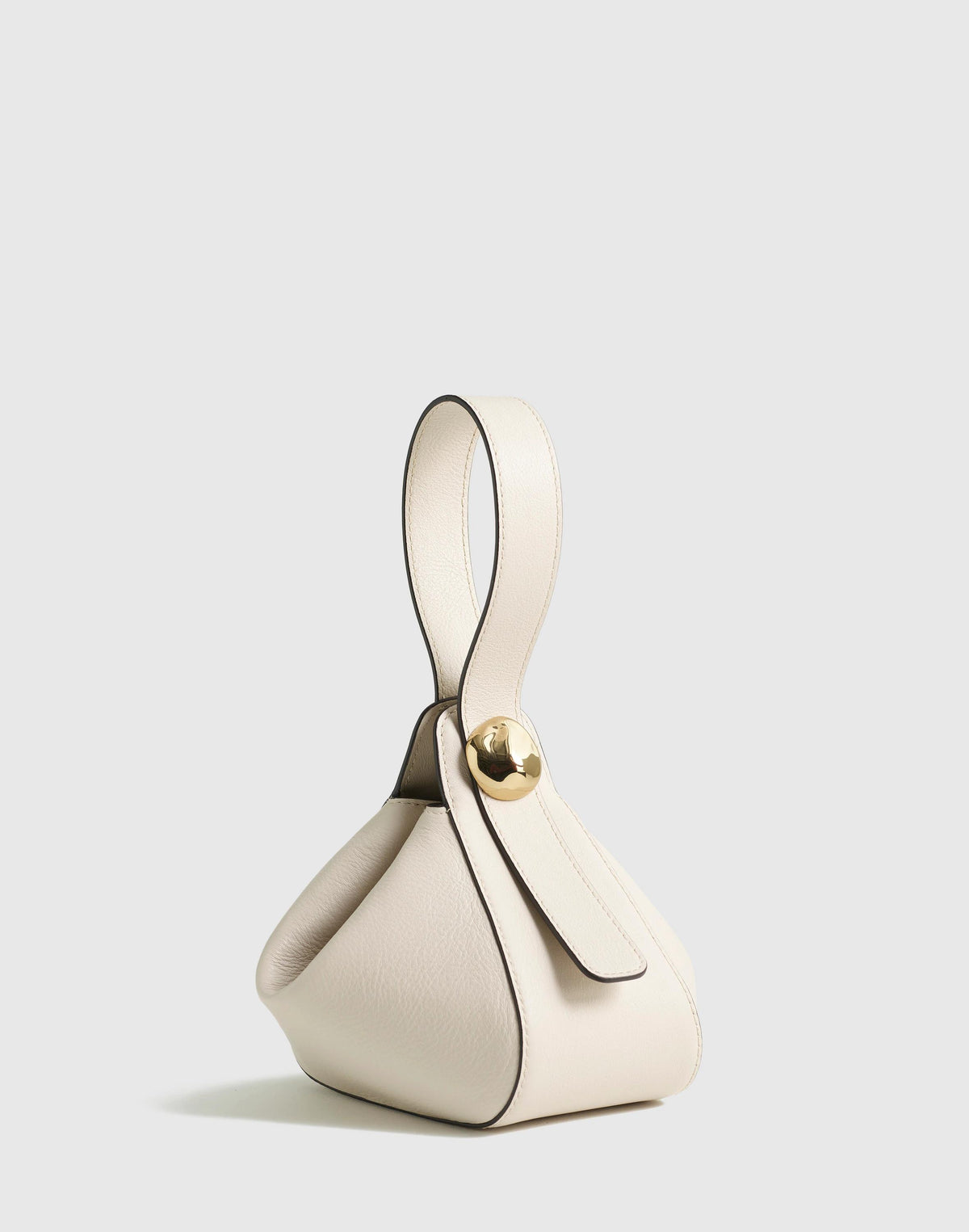 Madewell The Sculpted Metal Wristlet Bag Vintage Muslin