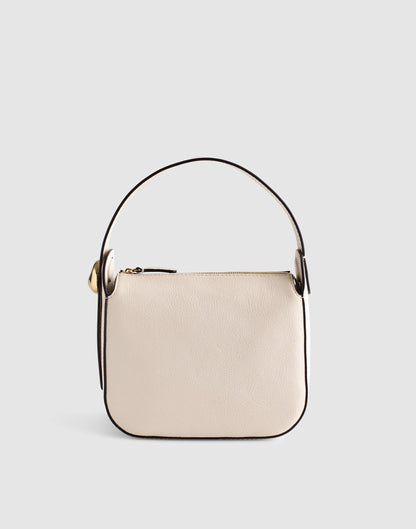 Madewell The Sculpted Metal Wristlet Bag Vintage Muslin