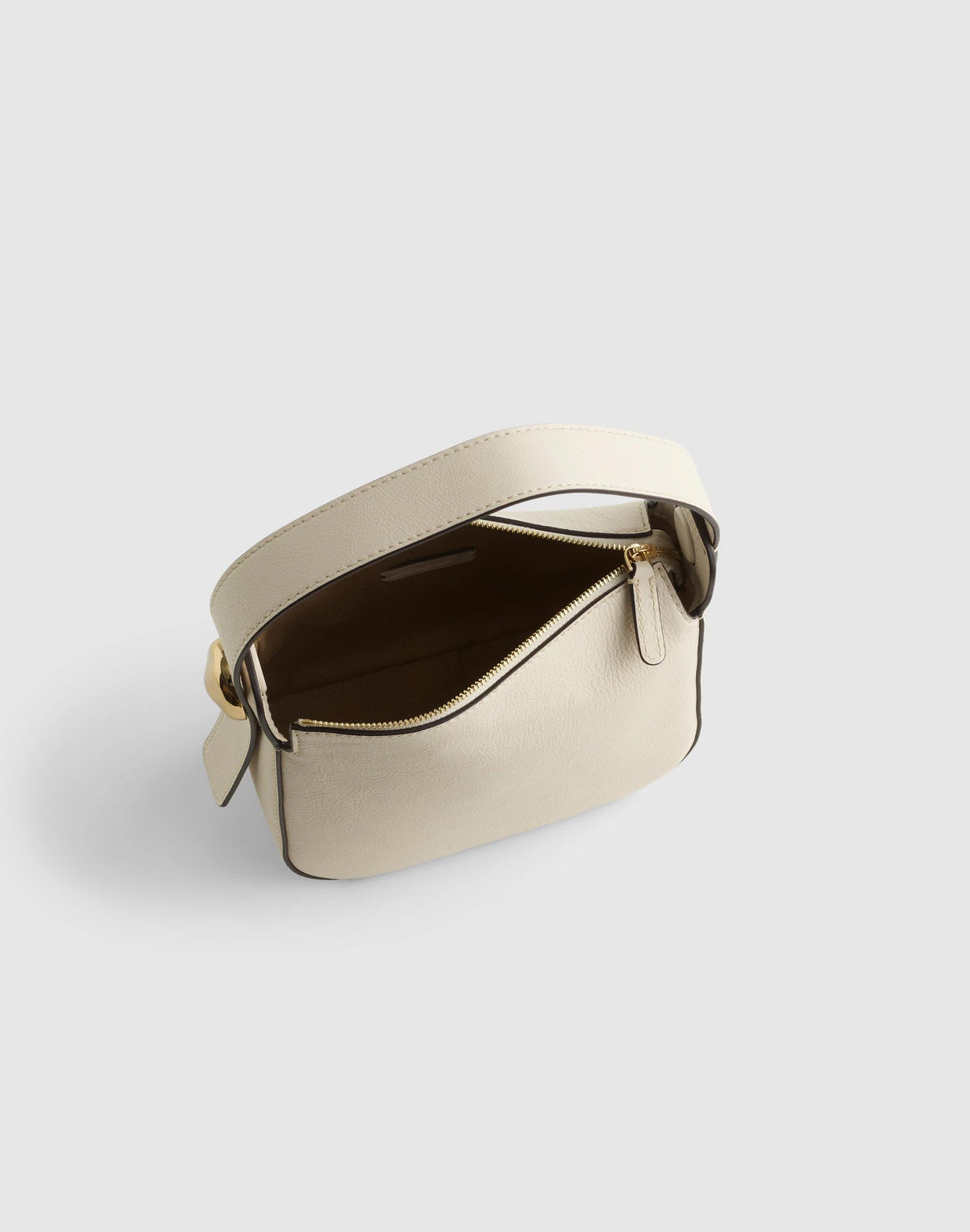 Madewell The Sculpted Metal Wristlet Bag Vintage Muslin