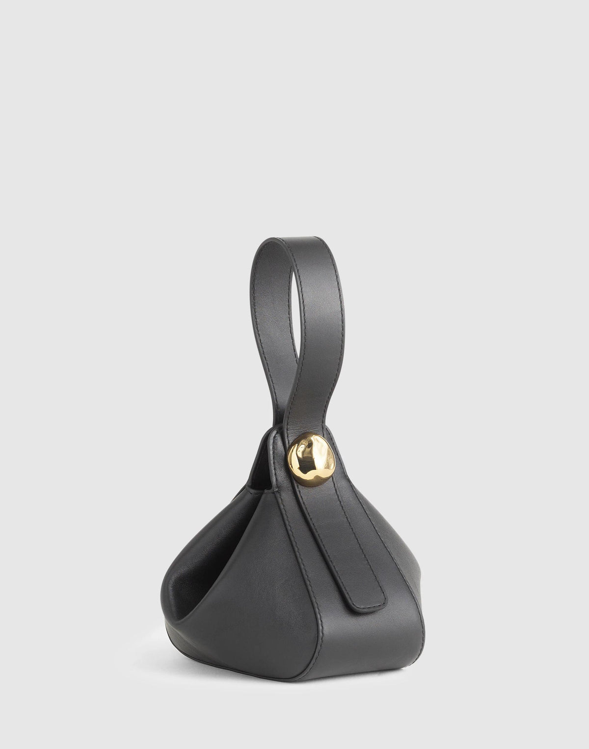 Madewell The Sculpted Metal Wristlet Bag True Black