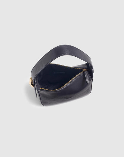 Madewell The Sculpted Metal Wristlet Bag True Black