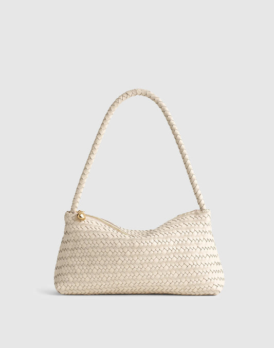 Madewell The Signature Woven Mini Zip Shoulder Bag Vintage Muslin