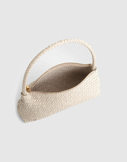 Madewell The Signature Woven Mini Zip Shoulder Bag Vintage Muslin