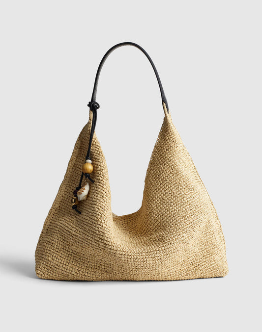 Madewell The Mylie Shoulder Bag in Straw Natural Multi