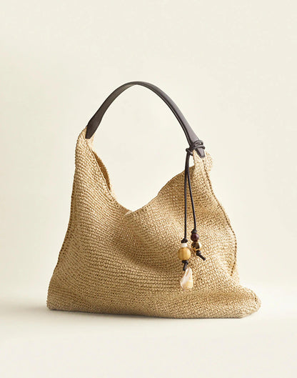 Madewell The Mylie Shoulder Bag in Straw Natural Multi