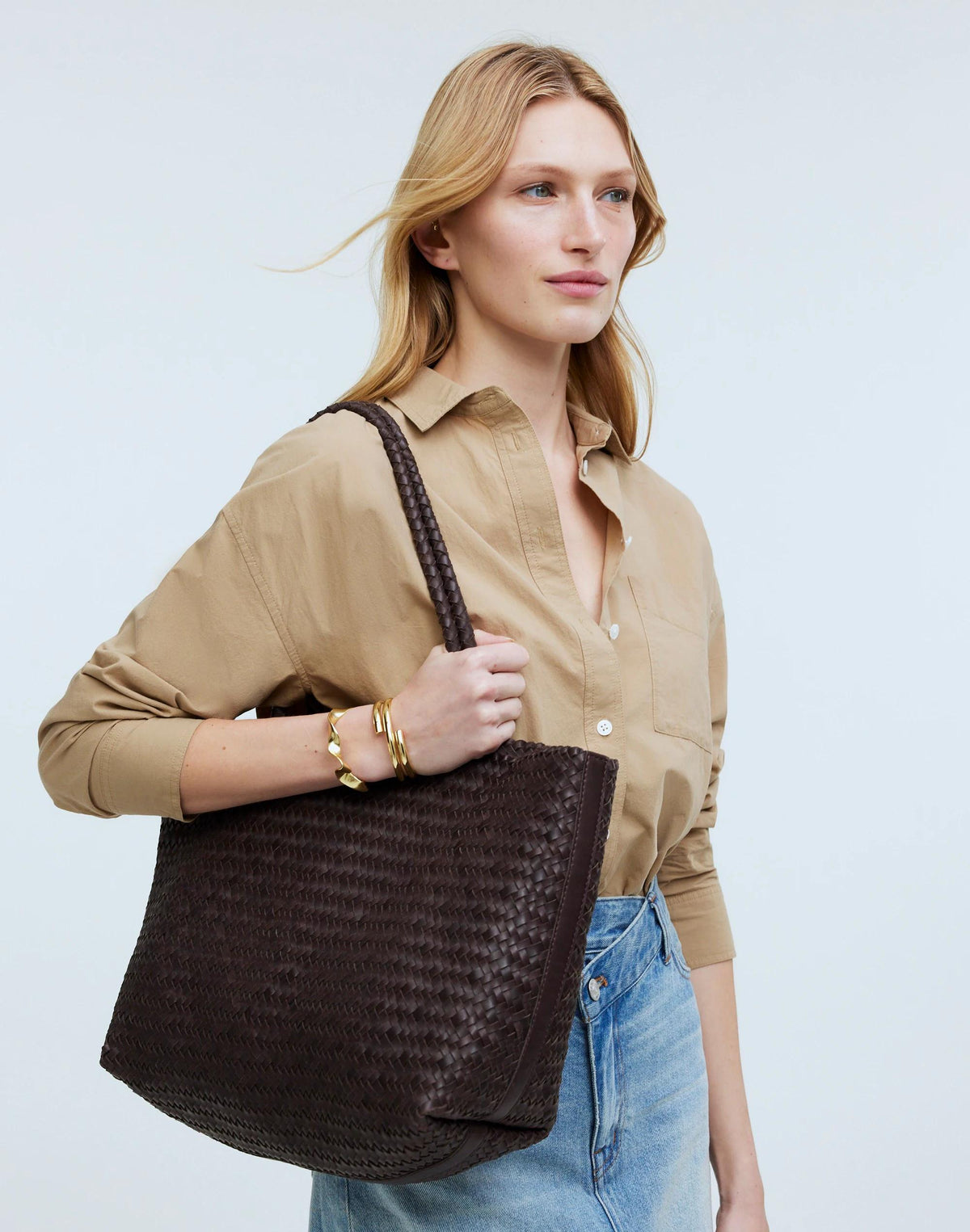 Madewell The Signature Woven Tote Coffee Bean