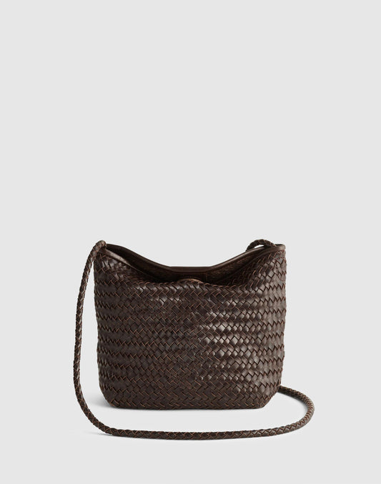 Madewell The Signature Woven Crossbody Bag Coffee Bean