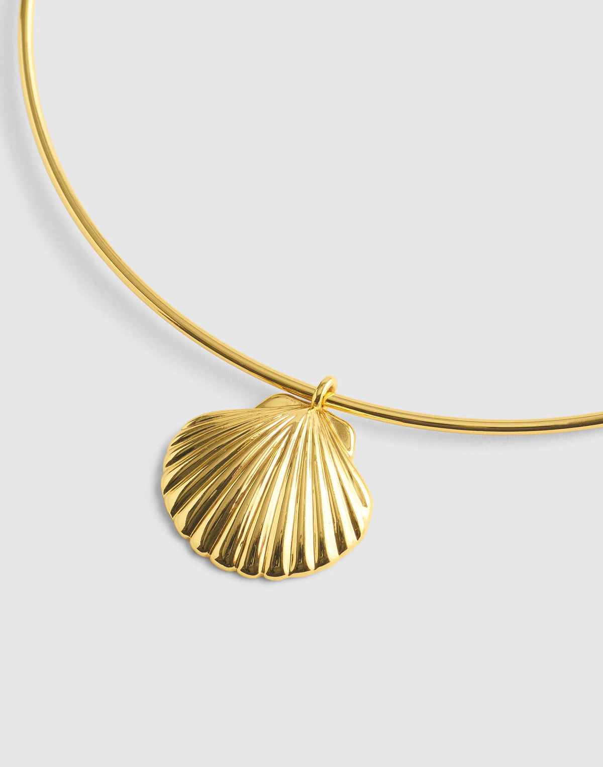 Madewell Shell Wire Choker Necklace Antique Gold
