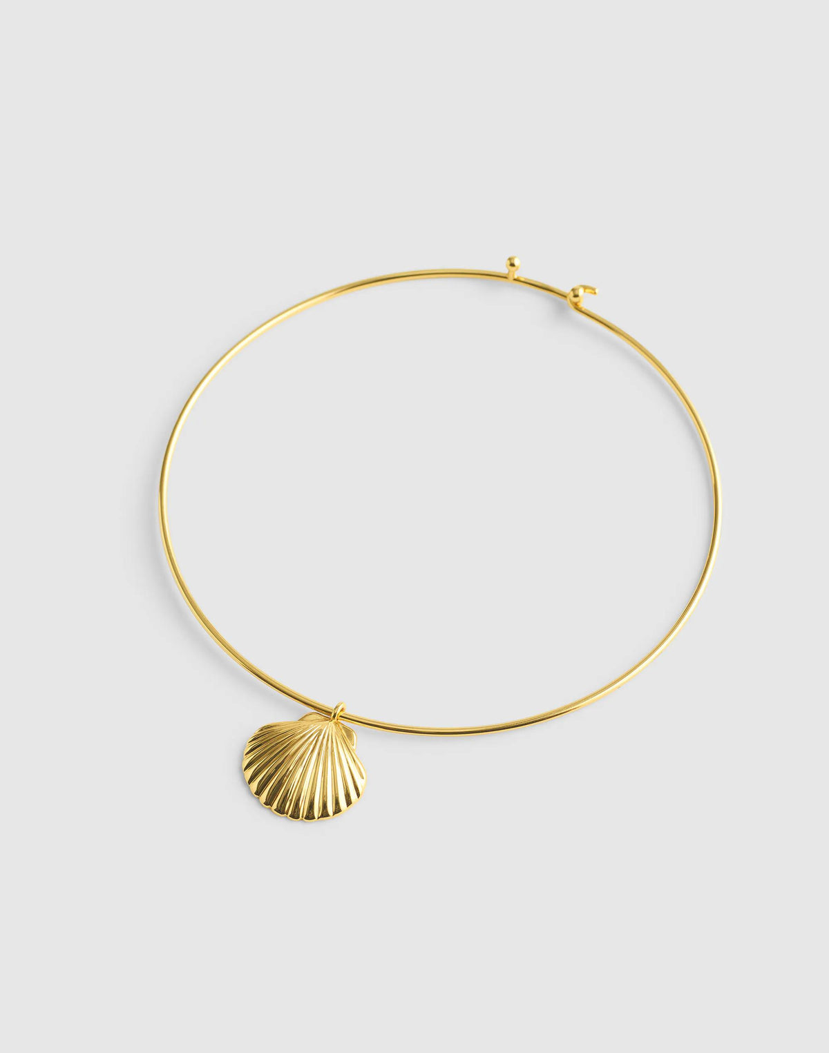 Madewell Shell Wire Choker Necklace Antique Gold
