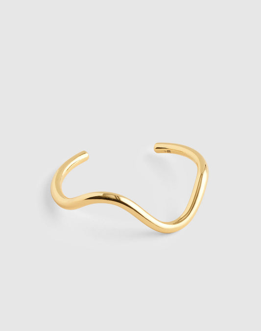 Madewell Wavy Cuff Bracelet Antique Gold