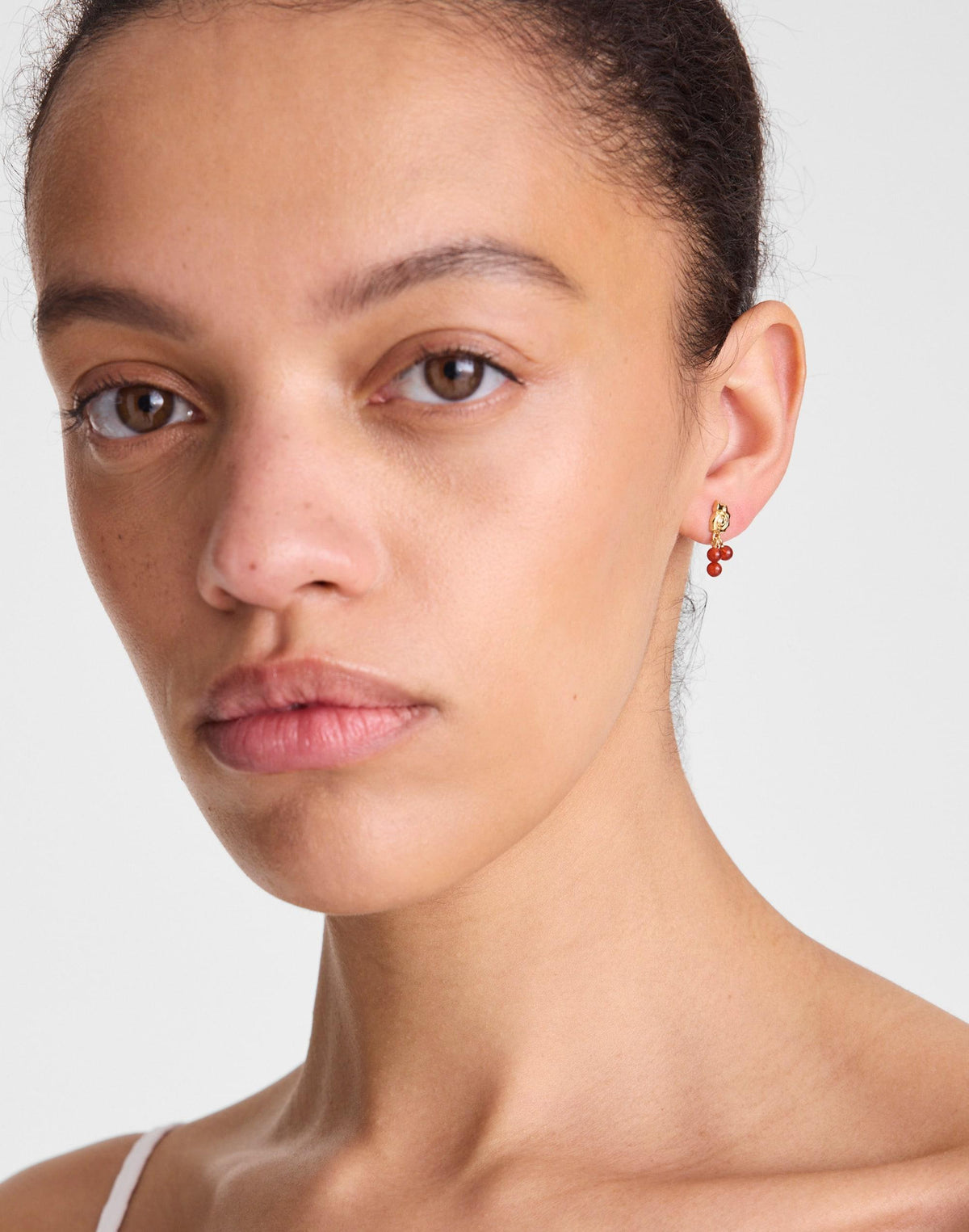 Madewell Demi-Fine Beaded Cluster Shell Stud Earrings 14k Gold