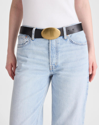 Madewell Oval Plaque-Buckle Belt True Black