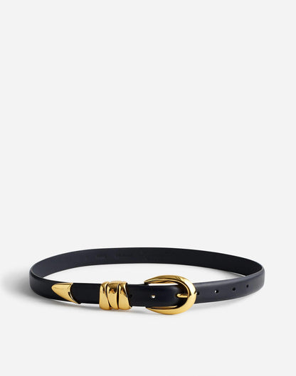 Madewell Triple Metal Keeper Belt True Black