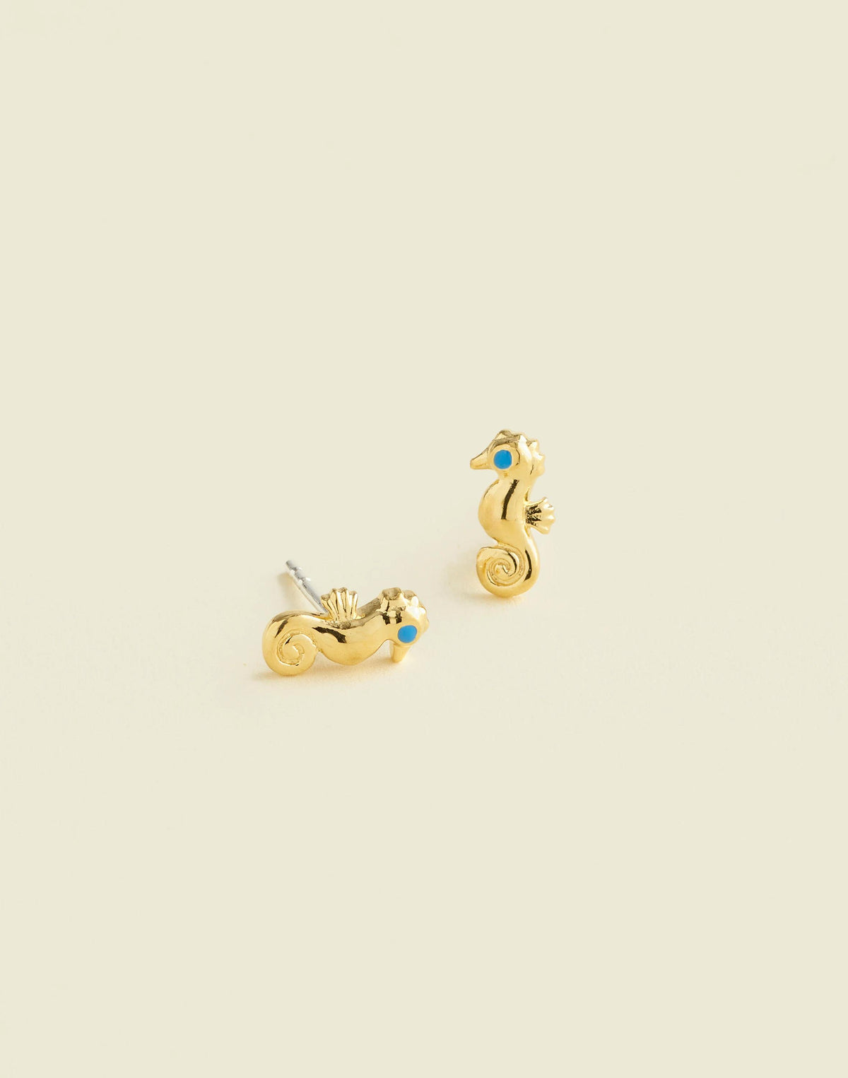 Madewell Demi-Fine Seahorse Stud Earrings 14k Gold