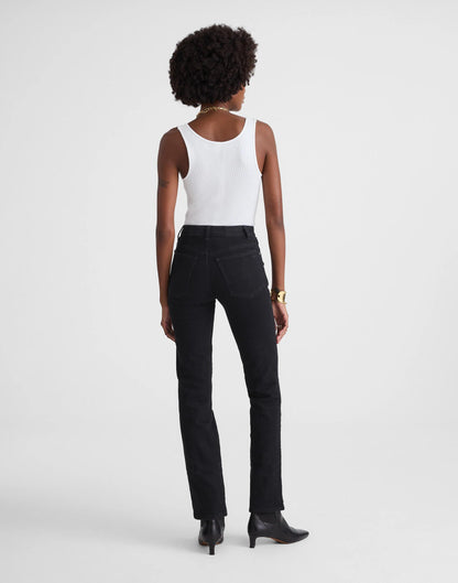 Madewell The Tall Longline Straight Jean Black Frost