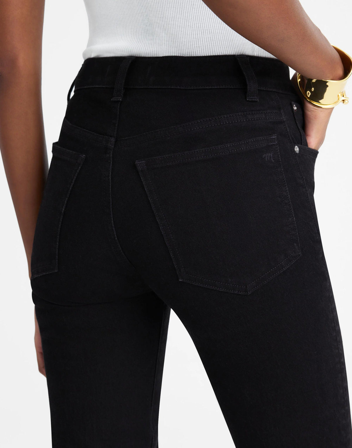 Madewell The Tall Longline Straight Jean Black Frost