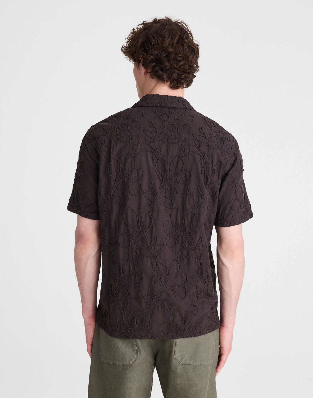 Madewell The Short-Sleeve Camp Shirt in Cotton Cool Obsidian