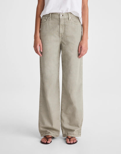 Madewell The Perfect Vintage Wide-Leg Jean in Airy Denim Chateau Olive